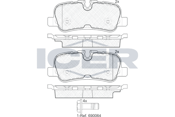 ICER 181946 - Тормозные колодки 