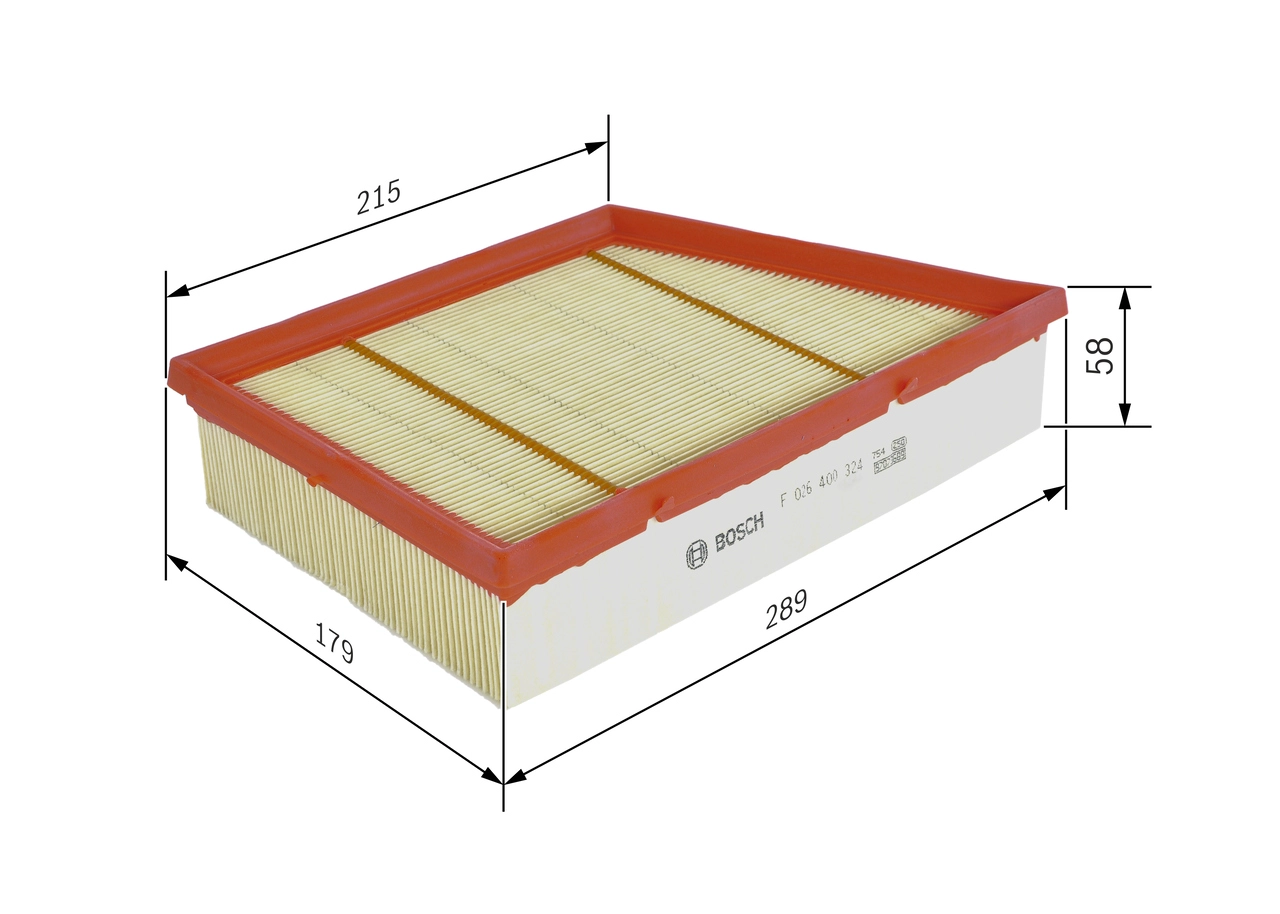 BOSCH F 026 400 324 - Воздушный фильтр