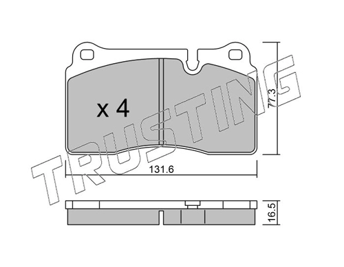 TRUSTING 711.0 - Тормозные колодки 