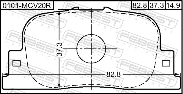 FEBEST 0101-MCV20R - Тормозные колодки 
