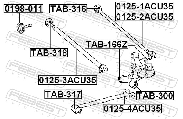 FEBEST 0125-4ACU35 - Рычаг