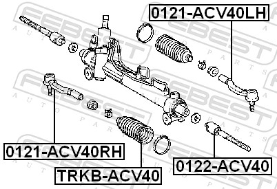 FEBEST TRKB-ACV40 - Пыльник рулевой рейки