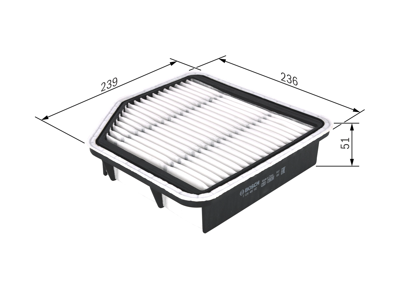 BOSCH F 026 400 192 - Воздушный фильтр