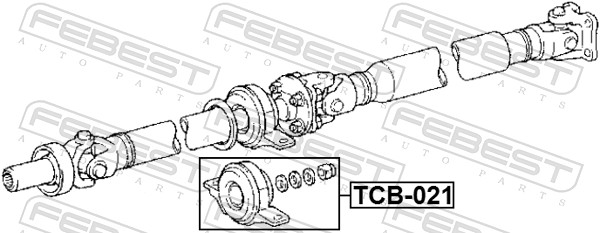 FEBEST TCB-021 - Подвесной подшипник