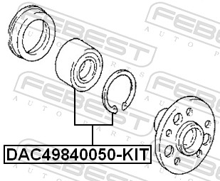 FEBEST DAC49840050-KIT - Ступичный подшипник