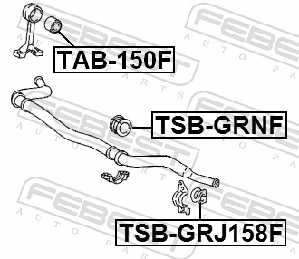 FEBEST TSB-GRJ158F - Втулки стабилизатора