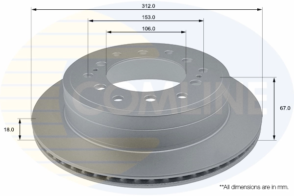 COMLINE ADC0185V - Тормозной диск Comline