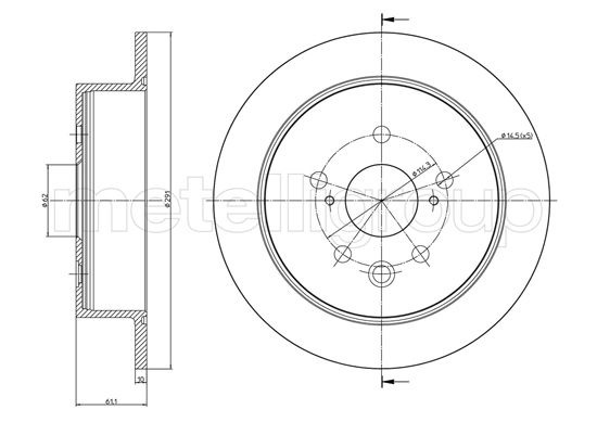 TRUSTING DF1166 - Тормозные диски