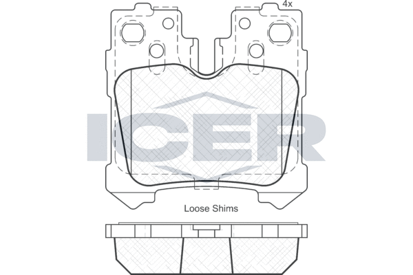 ICER 181936 - Тормозные колодки 