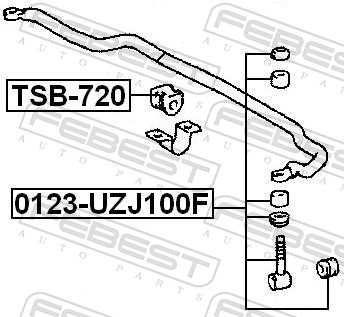 FEBEST 0123-UZJ100F - Стойки стабилизатора