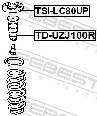 FEBEST TSI-LC80UP - Тарелка пружины