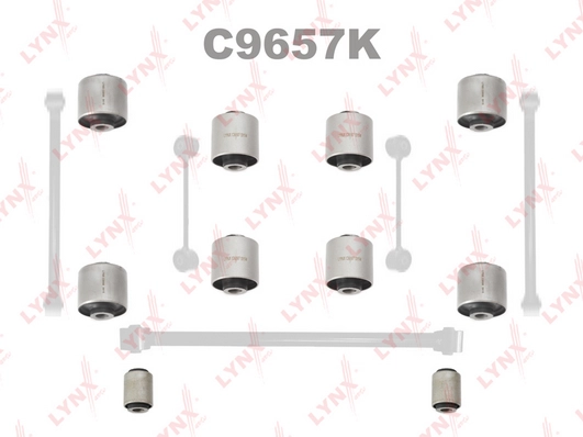LYNXAUTO C9657K - Подвеска, рычаг независимой подвески колеса KIT