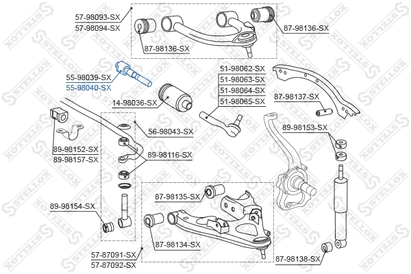 STELLOX 55-98040-SX - Рулевая тяга