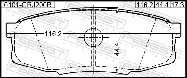 FEBEST 0101-GRJ200R - Тормозные колодки 