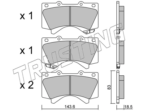 TRUSTING 837.0 - Тормозные колодки 