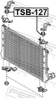 FEBEST TSB-127 - Кронштейн радиатора