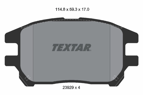 TEXTAR 2392901 - Тормозные колодки 