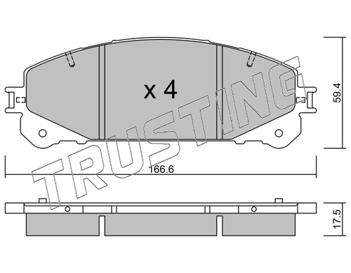TRUSTING 954.0 - Тормозные колодки 