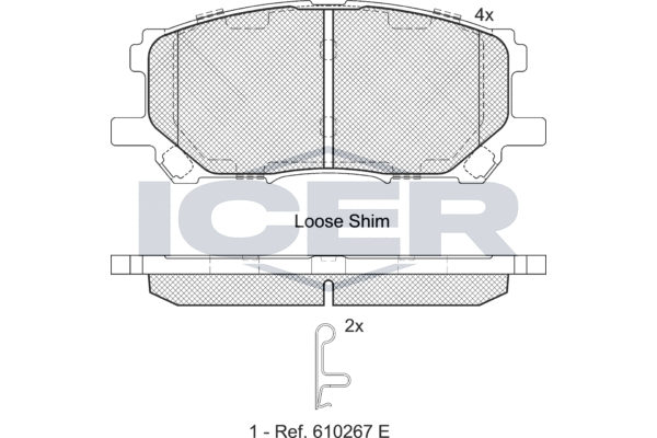 ICER 181584 - Тормозные колодки 