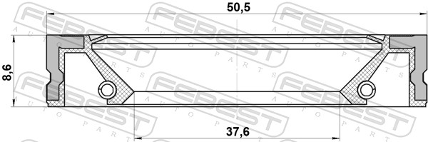 FEBEST 95GFZ-39500808X - Сальник ступицы
