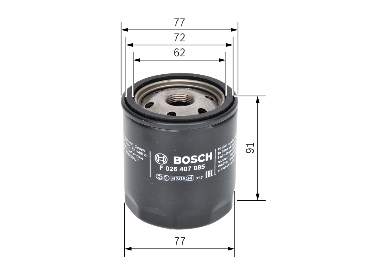 BOSCH F 026 407 085 - Масляный фильтр