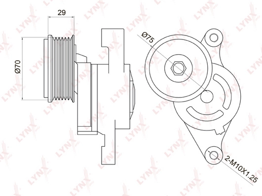 LYNXAUTO PT-3025 - Натяжитель ремня генератора