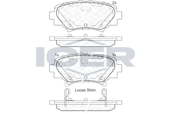 ICER 182169 - Тормозные колодки 