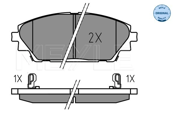 MEYLE 025 258 7516 - Комплект тормозных колодок, дисковый тормоз MEYLE-ORIGINAL: True to OE.