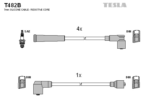 TESLA T482B - Высоковольтные провода