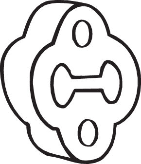 Крепления глушителя