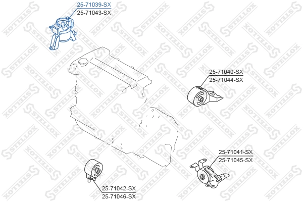 STELLOX 25-71039-SX - Подушка двигателя