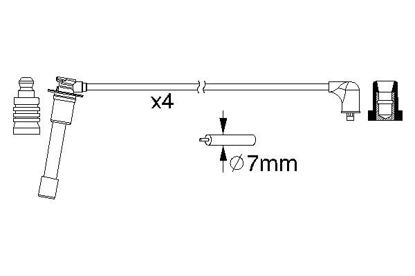 BOSCH 0 986 357 149 - Высоковольтные провода