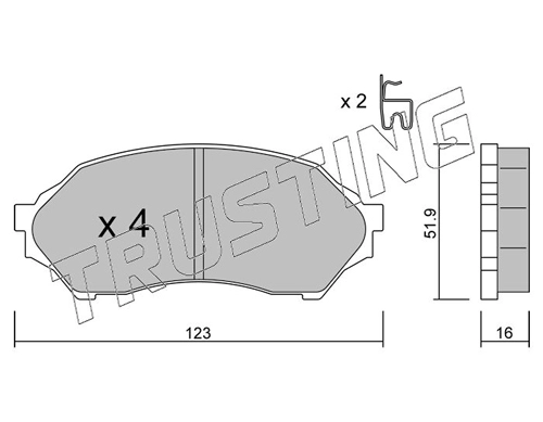 TRUSTING 396.0 - Тормозные колодки 