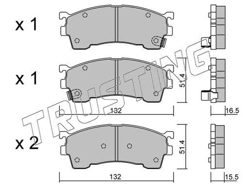 TRUSTING 232.1 - Тормозные колодки 