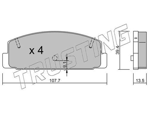 TRUSTING 311.1 - Тормозные колодки 