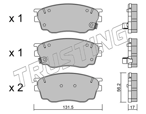 TRUSTING 491.0 - Тормозные колодки 