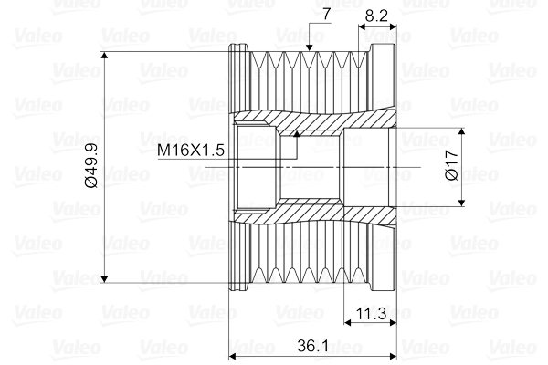 VALEO 588040 - Механизм свободного хода генератора VALEO NEW SPARE PART