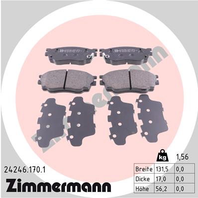 ZIMMERMANN 24246.170.1 - Тормозные колодки 