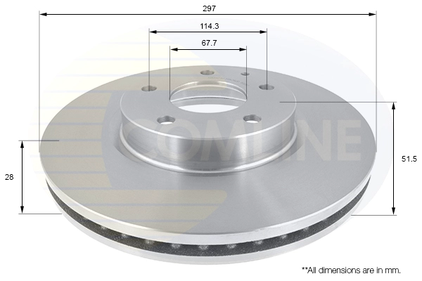 COMLINE ADC0473V - Тормозной диск Comline