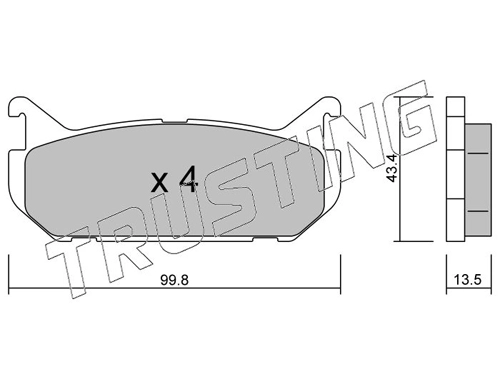 TRUSTING 312.0 - Тормозные колодки 