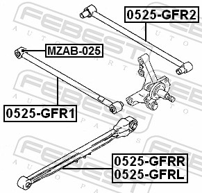 FEBEST MZAB-025 - Сайлентблок