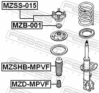 FEBEST MZSS-015 - Опоры стойки амортизатора