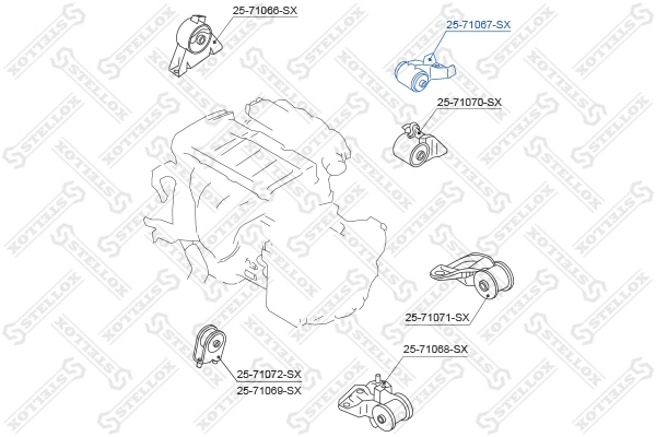 STELLOX 25-71067-SX - Подушка двигателя