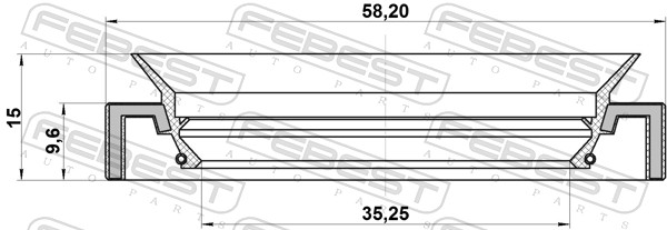 FEBEST 95HAY-37581015C - Сальник полуоси