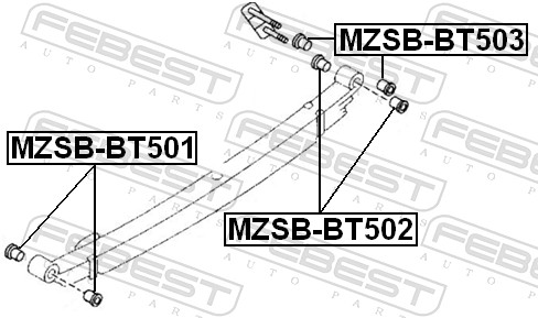 FEBEST MZSB-BT501 - Сайлентблок