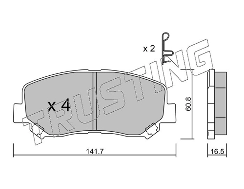 TRUSTING 985.0 - Тормозные колодки 