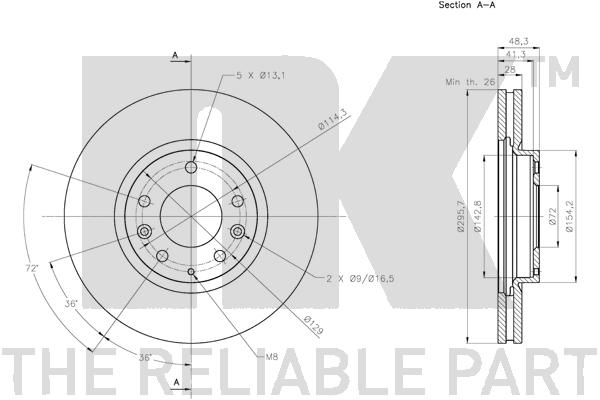 NK 203275 - Тормозные диски