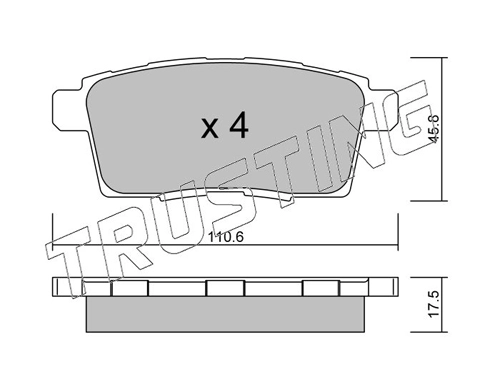 TRUSTING 890.0 - Тормозные колодки 