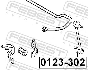 FEBEST 0123-302 - Стойки стабилизатора