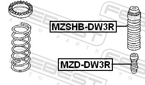 FEBEST MZSHB-DW3R - Пыльник амортизатора